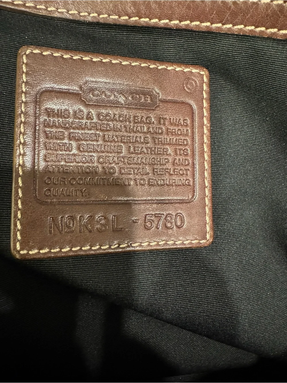 Coach Black Canvas Briefcase with Brown Leather Trim